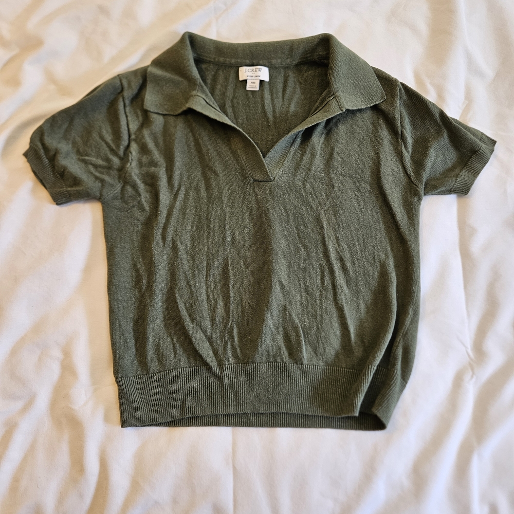 J. Crew Olive Knit Top